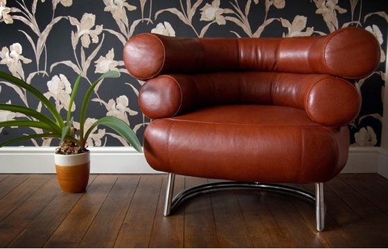China Cadeira cinzenta de couro retro de Eileen Bibendum, mobília moderna do século meados de preto fornecedor