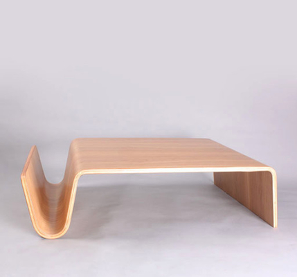 China Superior de madeira moderno natural da madeira compensada da mesa de centro de Offi Scando curvado para a sala de exposições fornecedor
