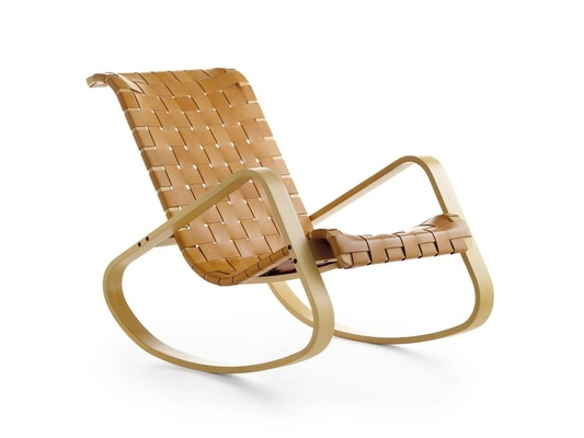 China Dondolo de couro bronzeado que balança a cadeira fácil/a cadeira balanço rústica do amarelo fornecedor