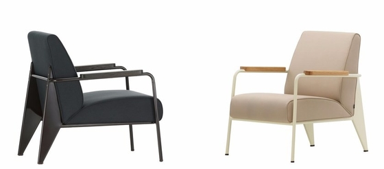China O quadro original do metal do projeto de FAUTEUIL DE SALÃO DE BELEZA personalizou o fauteuil sofá fauteuil de salão de beleza do estilo do prouve de brim para a sala de visitas fornecedor