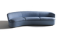 Pés de couro curvados sala de visitas Cuatom do metal dos assentos do sofá 3 com espuma high-density fornecedor