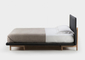 Cama moderna estofada tela do quadro, cama do tamanho do dobro do uso do quarto da madeira de carvalho fornecedor