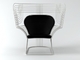 Mobília exterior da cadeira fácil da relação da sala de exposições com projeto de aço envernizado de Tom Dixon fornecedor