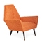 Cadeira de sala de estar alaranjada da fibra de vidro de Sorrento para a sala do café com quadro do metal fornecedor