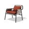 Cadeira de sala de estar da fibra de vidro de FLETCHER com a pressão preta matte da tela da armação de aço fornecedor