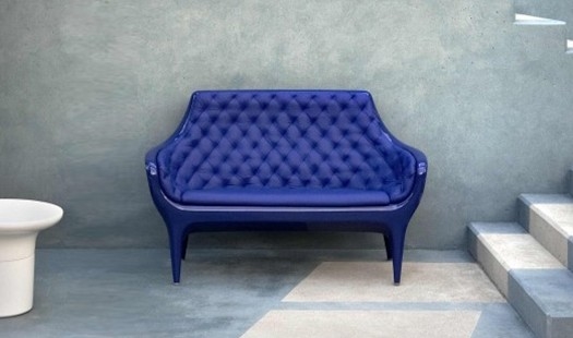 China Mobília da cadeira do braço da fibra de vidro da cadeira de Showtime Poltrona da réplica, branco azul fornecedor