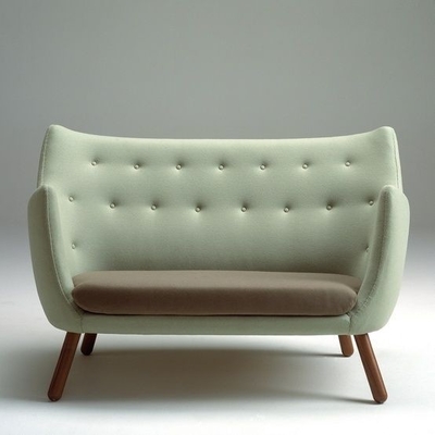 China O sofá de Finn Juhl Poeten dos assentos de Chesterfield 3, tela estofou o sofá-cama moderno fornecedor