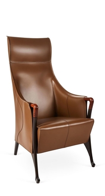 China Multi cadeira de asa do couro de Progetti da densidade, madeira maciça que janta cadeiras fornecedor