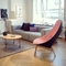 Cadeira de sala de estar da fibra de vidro de Uchiwa do estilo do lazer para a sala de visitas com base de madeira fornecedor