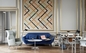 Sofá de Jaime Hayon Favn da tampa de tela, sofá moderno da sala de visitas da réplica do pé do metal fornecedor