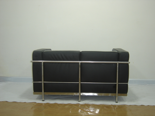 2 preto americano clássico moderno do estilo do couro genuíno do sofá dos assentos fornecedor