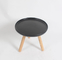 A mesa de centro redonda de Normann Copenhaga, Metal a mesa de centro simples com pés de madeira fornecedor