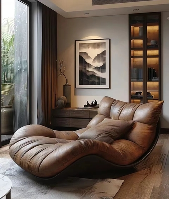 Moderno Retro Chaise Reclinante Sofá Lounge Mobiliário Para Casa Usar Quarto Estudo Grand Flat Villa Casual Sala de estar fornecedor